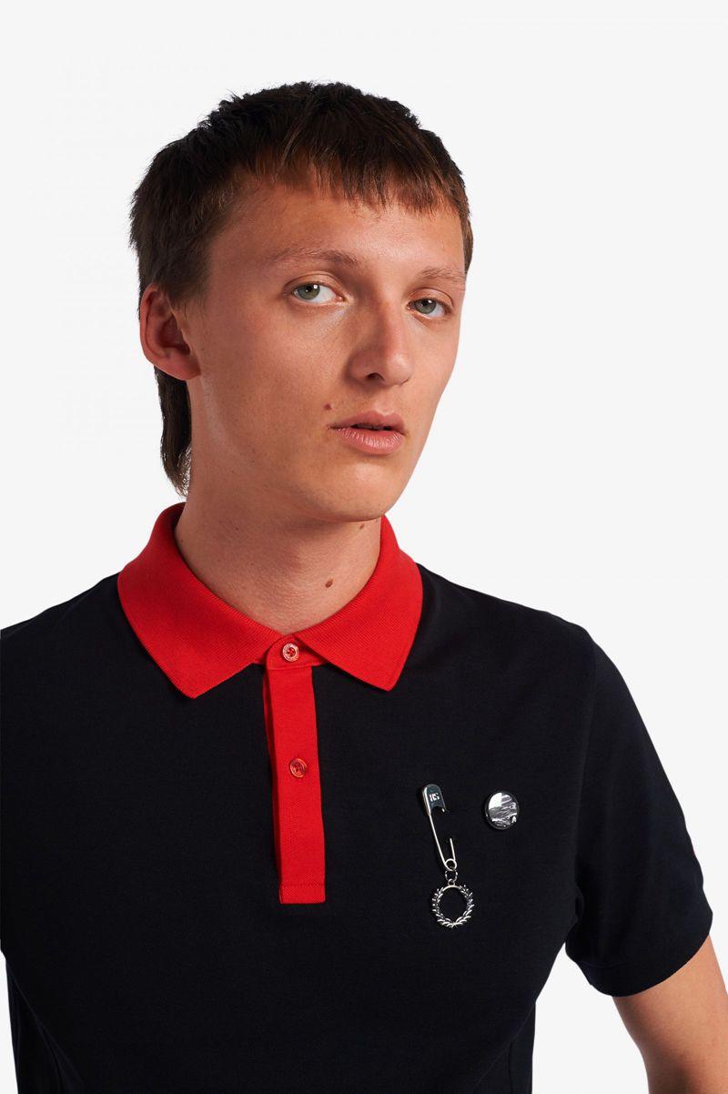 Black Fred Perry SM1944 Men's Polo Shirts | PH 1476CTVE